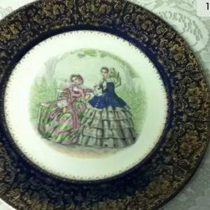 Vintage, Impertial, Salem China Co.,  11in Victorian Ladies Portrait Plate